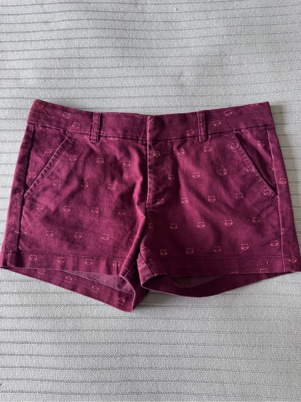 MEOW! Shorts with Subtle Cat Motif